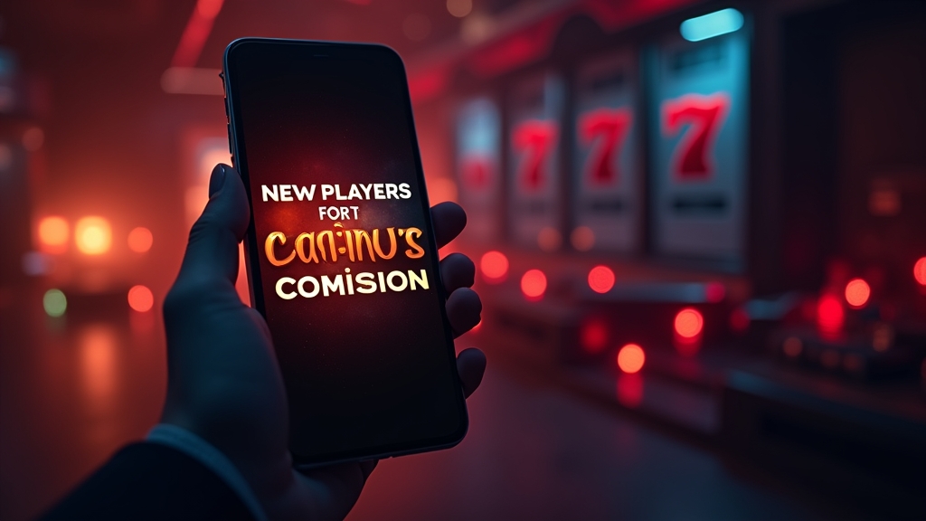 Dunkles Casino-Motiv mit No-Deposit-Code auf dem Smartphone für neue Spieler